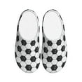 thumbnail image 1 of Kdxio Soccer Women's Men's Slippers Plush Slip-On House Slipper for Winter Indoor Soft Cushion Non-slip Fluffy Slides Slippers-11, 1 of 7
