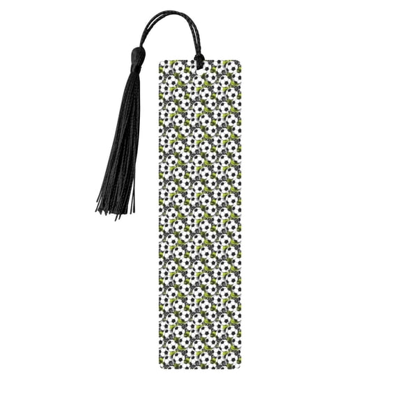 Kdxio Soccer and Football Print Metal Tassel Bookmarks,Perfect Gift for Art Lovers and Bookworms Metal Bookmarks for Women