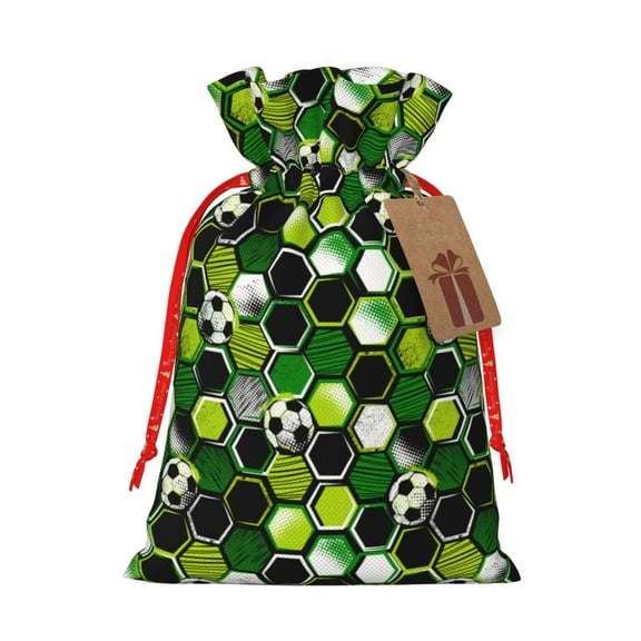 Kdxio Soccer1 Christmas Gift Bags, Birthday gift bags Xmas Presents Bags Holiday Gift Bags for Christmas Gifts, Weddings and Birthday-Small