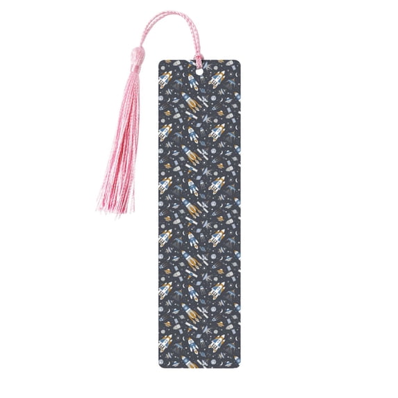 Kdxio Space Cars Print Metal Tassel Bookmarks,Perfect Gift for Art Lovers and Bookworms Metal Bookmarks for Women