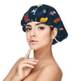 thumbnail image 1 of Kdxio Space Cartoon Pattern Satin Bonnet Silk Bonnet Hair Bonnet for Sleeping Hair Bonnets for Women Curly Natural Hair, 1 of 6