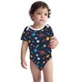 thumbnail image 1 of Kdxio Space Cartoon Pattern Unisex Baby Cotton Short Sleeve Bodysuits-12 Months, 1 of 5