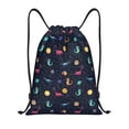 thumbnail image 1 of Kdxio Space Dinosaur Print Drawstring Backpack Bag,Waterproof Draw String Back Sack, Gym Drawstring Bags Swim Bag For Unisex, 1 of 9