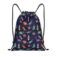 thumbnail image 1 of Kdxio Space Dinosaur Print Drawstring Backpack Bag,Waterproof Draw String Back Sack, Gym Drawstring Bags Swim Bag For Unisex, 1 of 9