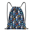 thumbnail image 1 of Kdxio Space Dog Print Drawstring Backpack Bag,Waterproof Draw String Back Sack, Gym Drawstring Bags Swim Bag For Unisex, 1 of 9