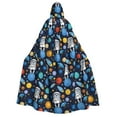thumbnail image 1 of Kdxio Space Dog Print Hooded Cloak Unisex Cloak with Hood Halloween Christmas Cape Cosplay Costume, 1 of 6