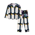 thumbnail image 1 of Kdxio Space Math Times Tables Women's Pajama Sets Long Sleeve Button Down Sleepwear Nightwear Soft Pjs Lounge Sets-Medium, 1 of 7