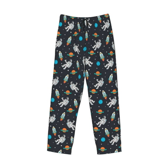 Kdxio Space Print Men's Sleep Pajama Pant Lounge Pants with Pockets