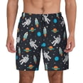 thumbnail image 1 of Kdxio Space Print Men's Swim Trunks with Compression Liner 7 Inch Inseam Quick Dry Swim Shorts, 1 of 7
