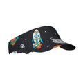 thumbnail image 1 of Kdxio Space Print Sun Visor Hat Golf Visor Adjustable Velcro Outdoor Sports Cap For Men Women, 1 of 7