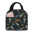 thumbnail image 1 of Kdxio Space Rocket Print Insulated Lunch Bag,Reusable Tote Lunch Box for Women Men,Leakproof Cooler Lunch Bags for Work Office Travel Picnic, 1 of 6