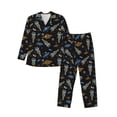 thumbnail image 1 of Kdxio Space Rockets Men’s Pajama Set Pajamas For Men 2 Piece PJ Set with Men Pajama Pants and Long Sleeve T-Shirt Lounge Set-XX-Large, 1 of 7