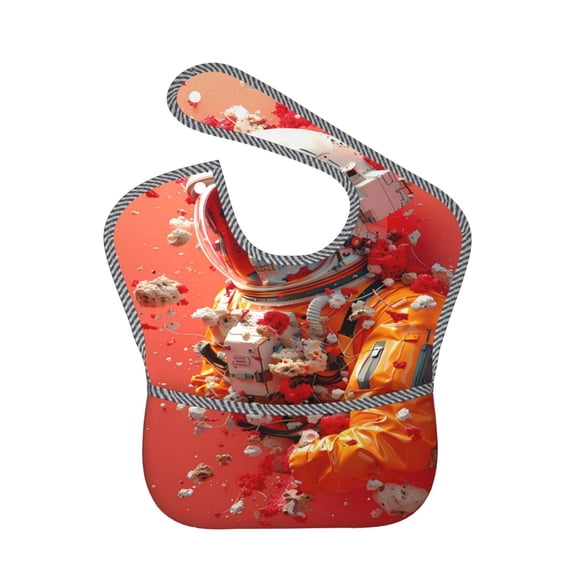 Kdxio Space Skeleton Art Bibs For Babies, Baby Bibs for Eating, Toddler Bibs, Waterproof Bibs, Feeding Bibs, for Toddlers, Boys, Girls