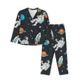thumbnail image 1 of Kdxio Space Women's Pajama Sets Long Sleeve Button Down Sleepwear Nightwear Soft Pjs Lounge Sets-X-Large, 1 of 7
