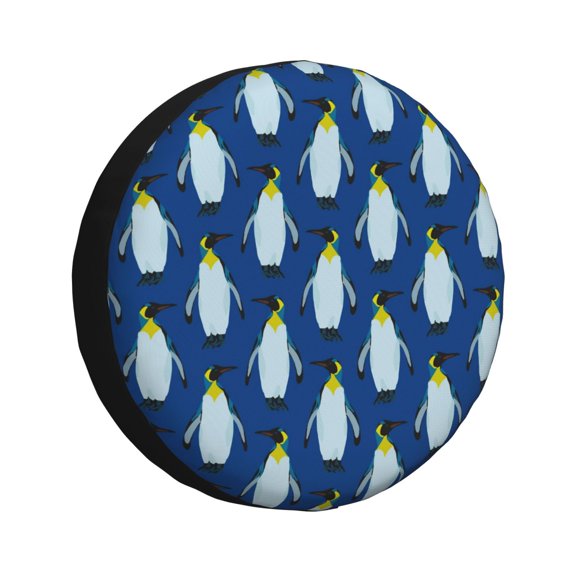 Kdxio Spare Tire Cover for RV Trailer, Waterproof Wheel Cover,Camper Spare Tire Cover Fit for Rv SUV Truck Travel Trailer 14 inch-Beautiful King Penguin Pattern