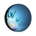 thumbnail image 1 of Kdxio Spare Tire Cover for RV Trailer, Waterproof Wheel Cover,Camper Spare Tire Cover Fit for Rv SUV Truck Travel Trailer 15 inch-Butterflies And Waterlily In Water, 1 of 8