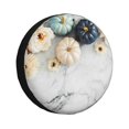 thumbnail image 1 of Kdxio Spare Tire Cover for RV Trailer, Waterproof Wheel Cover,Camper Spare Tire Cover Fit for Rv SUV Truck Travel Trailer 16 inch-Pumpkin And White Marble, 1 of 8