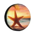 thumbnail image 1 of Kdxio Spare Tire Cover for RV Trailer, Waterproof Wheel Cover,Camper Spare Tire Cover Fit for Rv SUV Truck Travel Trailer 16 inch-Starfish Sunset Sea Beach, 1 of 8