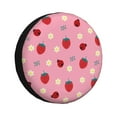 thumbnail image 1 of Kdxio Spare Tire Cover for RV Trailer, Waterproof Wheel Cover,Camper Spare Tire Cover Fit for Rv SUV Truck Travel Trailer 16 inch-Strawberry and Ladybugs, 1 of 8