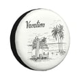 thumbnail image 1 of Kdxio Spare Tire Cover for RV Trailer, Waterproof Wheel Cover,Camper Spare Tire Cover Fit for Rv SUV Truck Travel Trailer 16 inch-Summer Vacation Scene With Camping Van, 1 of 8