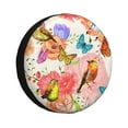 thumbnail image 1 of Kdxio Spare Tire Cover for RV Trailer, Waterproof Wheel Cover,Camper Spare Tire Cover Fit for Rv SUV Truck Travel Trailer 17 inch-Flowers And Birds Watercolor, 1 of 8