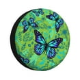 thumbnail image 1 of Kdxio Spare Tire Cover for RV Trailer, Waterproof Wheel Cover,Camper Spare Tire Cover Fit for Rv SUV Truck Travel Trailer -Blue Floral with Butterflies, 1 of 8