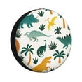 thumbnail image 1 of Kdxio Spare Tire Cover for RV Trailer, Waterproof Wheel Cover,Camper Spare Tire Cover Fit for Rv SUV Truck Travel Trailer -Dinosaurs and Tropical Leaves, 1 of 8