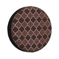 thumbnail image 1 of Kdxio Spare Tire Cover for RV Trailer, Waterproof Wheel Cover,Camper Spare Tire Cover Fit for Rv SUV Truck Travel Trailer 14 inch-Brown Gold Grid, 1 of 8