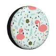 thumbnail image 1 of Kdxio Spare Tire Cover for RV Trailer, Waterproof Wheel Cover,Camper Spare Tire Cover Fit for Rv SUV Truck Travel Trailer 14 inch-Cute Flamingo, 1 of 8