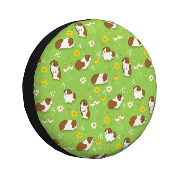 Kdxio Spare Tire Cover for RV Trailer, Waterproof Wheel Cover,Camper Spare Tire Cover Fit for Rv SUV Truck Travel Trailer 14 inch-Guinea Pigs