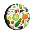 thumbnail image 1 of Kdxio Spare Tire Cover for RV Trailer, Waterproof Wheel Cover,Camper Spare Tire Cover Fit for Rv SUV Truck Travel Trailer 14 inch-Vegetables2, 1 of 8