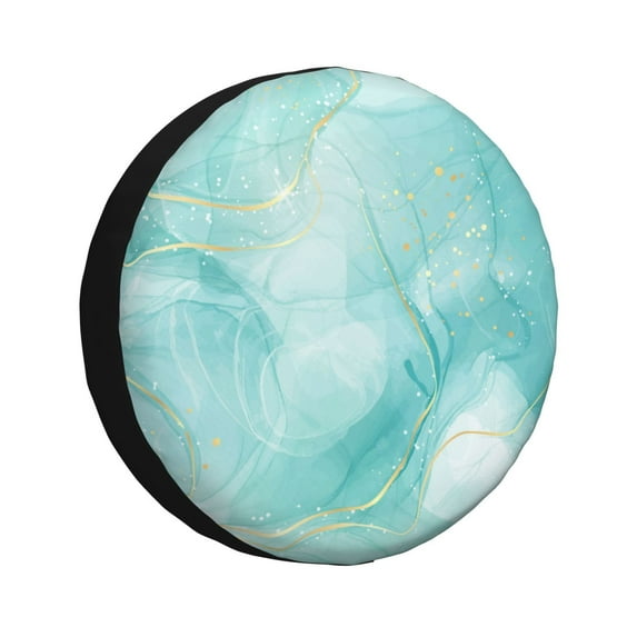 Kdxio Spare Tire Cover for RV Trailer, Waterproof Wheel Cover,Camper Spare Tire Cover Fit for Rv SUV Truck Travel Trailer 15 inch-Blue Marble