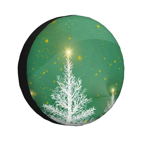 Kdxio Spare Tire Cover for RV Trailer, Waterproof Wheel Cover,Camper Spare Tire Cover Fit for Rv SUV Truck Travel Trailer 15 inch-Christmas Green