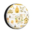 thumbnail image 1 of Kdxio Spare Tire Cover for RV Trailer, Waterproof Wheel Cover,Camper Spare Tire Cover Fit for Rv SUV Truck Travel Trailer 15 inch-Farm Bee Cute Honey, 1 of 8