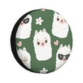 thumbnail image 1 of Kdxio Spare Tire Cover for RV Trailer, Waterproof Wheel Cover,Camper Spare Tire Cover Fit for Rv SUV Truck Travel Trailer 16 inch-Alpaca Faces, 1 of 8