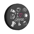 thumbnail image 1 of Kdxio Spare Tire Cover for RV Trailer, Waterproof Wheel Cover,Camper Spare Tire Cover Fit for Rv SUV Truck Travel Trailer 16 inch-I Love Coffee, 1 of 8