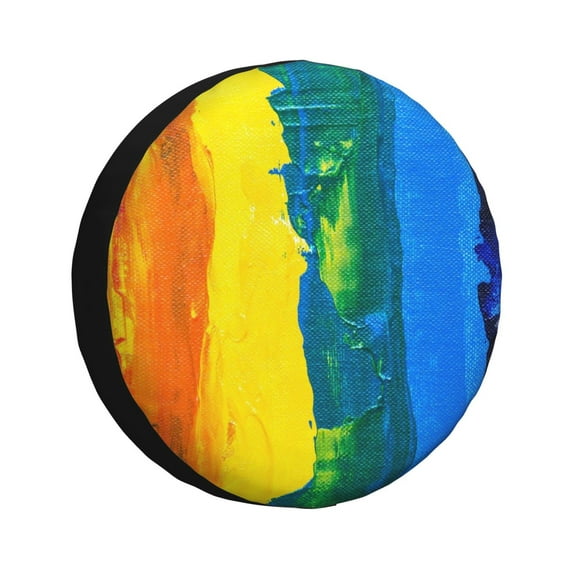 Kdxio Spare Tire Cover for RV Trailer, Waterproof Wheel Cover,Camper Spare Tire Cover Fit for Rv SUV Truck Travel Trailer 16 inch-Rainbow Colored