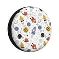 thumbnail image 1 of Kdxio Spare Tire Cover for RV Trailer, Waterproof Wheel Cover,Camper Spare Tire Cover Fit for Rv SUV Truck Travel Trailer 16 inch-Rocket Planets, 1 of 8