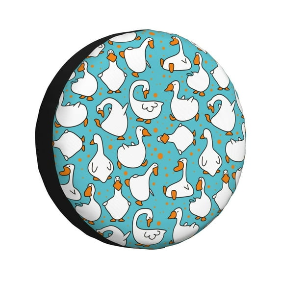 Kdxio Spare Tire Cover for RV Trailer, Waterproof Wheel Cover,Camper Spare Tire Cover Fit for Rv SUV Truck Travel Trailer 17 inch-Cartoon Funny Goose