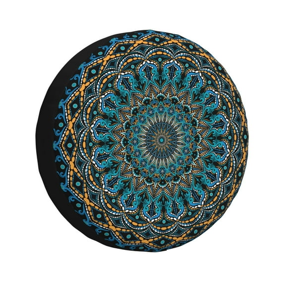 Kdxio Spare Tire Cover for RV Trailer, Waterproof Wheel Cover,Camper Spare Tire Cover Fit for Rv SUV Truck Travel Trailer 17 inch-Mandala