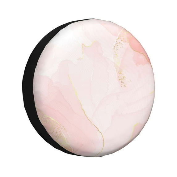 Kdxio Spare Tire Cover for RV Trailer, Waterproof Wheel Cover,Camper Spare Tire Cover Fit for Rv SUV Truck Travel Trailer 17 inch-Pink Marble