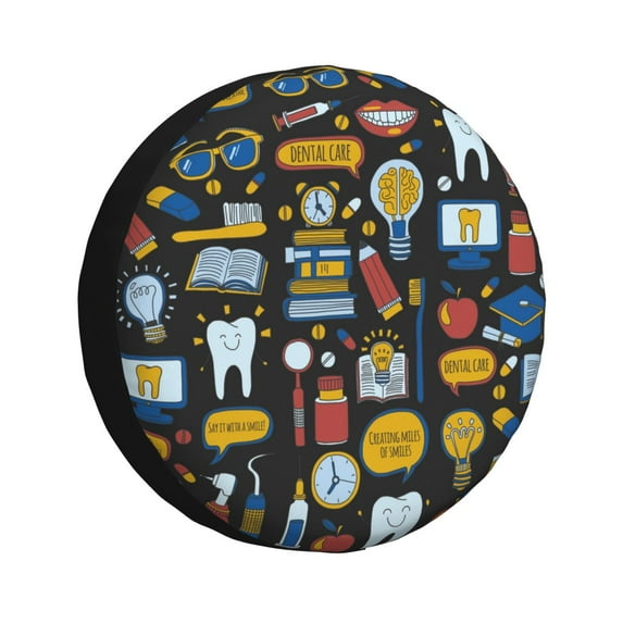 Kdxio Spare Tire Cover for RV Trailer, Waterproof Wheel Cover,Camper Spare Tire Cover Fit for Rv SUV Truck Travel Trailer 17 inch-Teeth