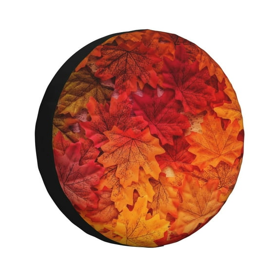 Kdxio Spare Tire Cover for RV Trailer, Waterproof Wheel Cover,Camper Spare Tire Cover Fit for Rv SUV Truck Travel Trailer -Autumn Leaf