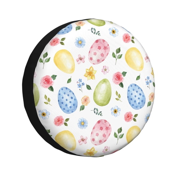 Kdxio Spare Tire Cover for RV Trailer, Waterproof Wheel Cover,Camper Spare Tire Cover Fit for Rv SUV Truck Travel Trailer -Easter Egg3