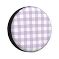 thumbnail image 1 of Kdxio Spare Tire Cover for RV Trailer, Waterproof Wheel Cover,Camper Spare Tire Cover Fit for Rv SUV Truck Travel Trailer -Purple Checkboard, 1 of 8