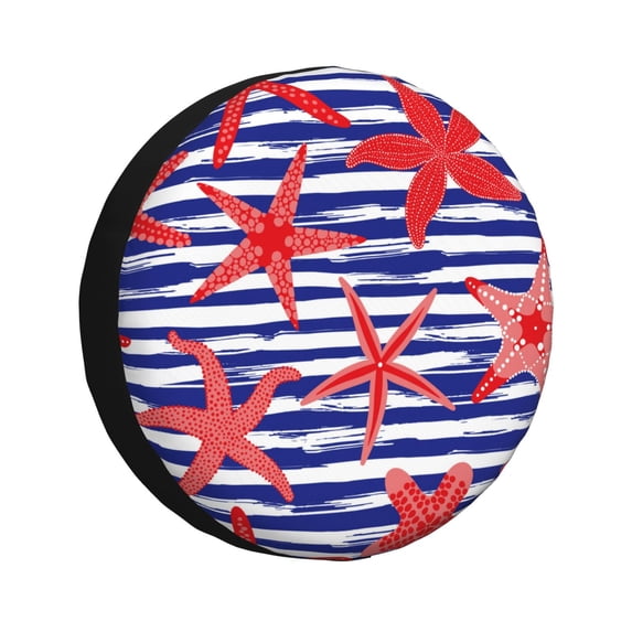 Kdxio Spare Tire Cover for RV Trailer, Waterproof Wheel Cover,Camper Spare Tire Cover Fit for Rv SUV Truck Travel Trailer -Sea Stars