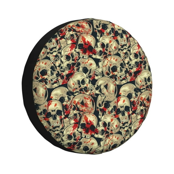 Kdxio Spare Tire Cover for RV Trailer, Waterproof Wheel Cover,Camper Spare Tire Cover Fit for Rv SUV Truck Travel Trailer -Skulls1