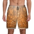 thumbnail image 1 of Kdxio Sparkling Orange And Black Print Men'S Swim Trunks With Compression Liner 7 Inch Inseam Quick Dry Swim Shorts, 1 of 7