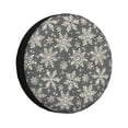 thumbnail image 1 of Kdxio Sparkling Snowflakes for Tire Cover Wheel Protectors Tyre Covers Weatherproof Wheel Covers Universal Fit for Trailer Rv SUV Truck Camper Travel Trailers 16 inch, 1 of 5