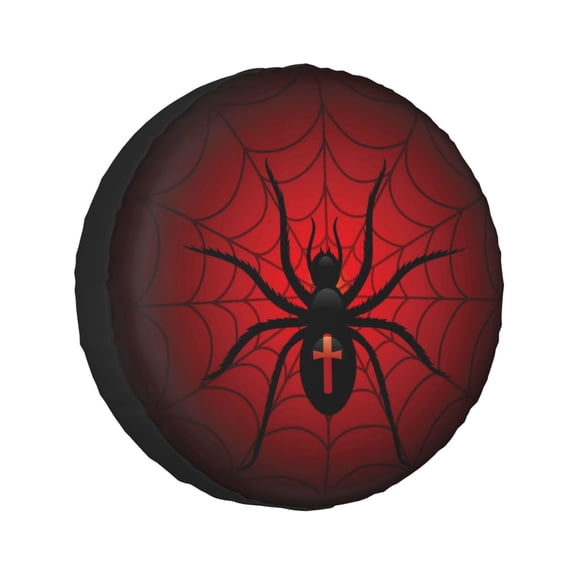 Kdxio Spider on the Web for Tire Cover Wheel Protectors Tyre Covers Weatherproof Wheel Covers Universal Fit for Trailer Rv SUV Truck Camper Travel Trailers 15 inch